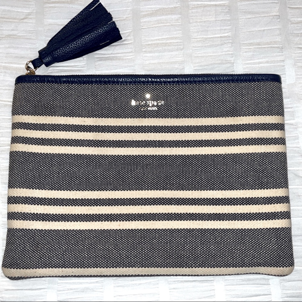 Authentic Kate Spade canvas clutch